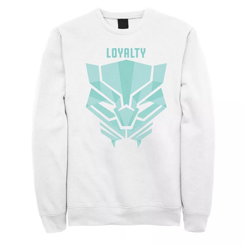 Men's Marvel's Black Panther Logo Loyalty Fleece, Size: 3XL, White Product Image