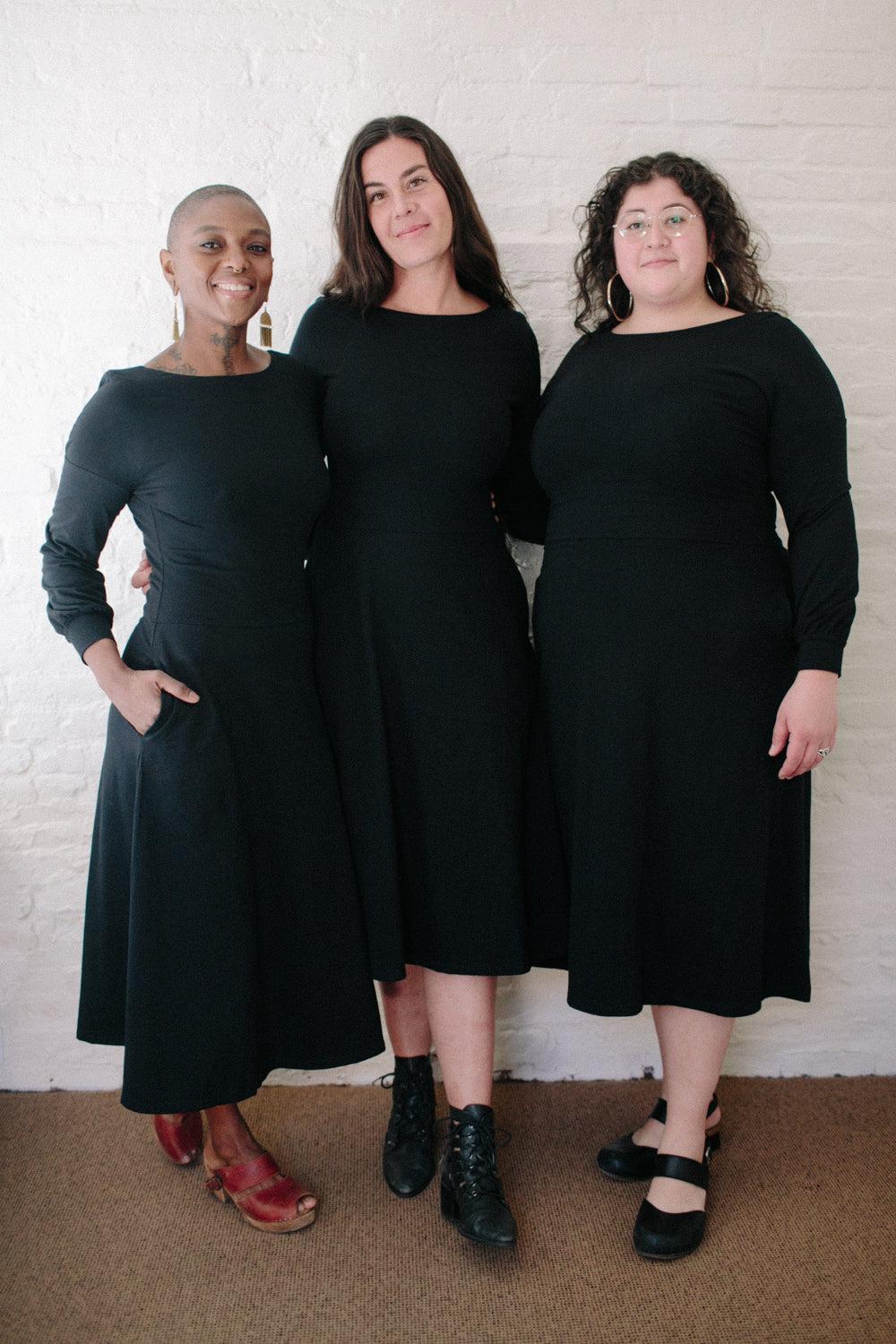 Simone Dress in Black Knit Product Image