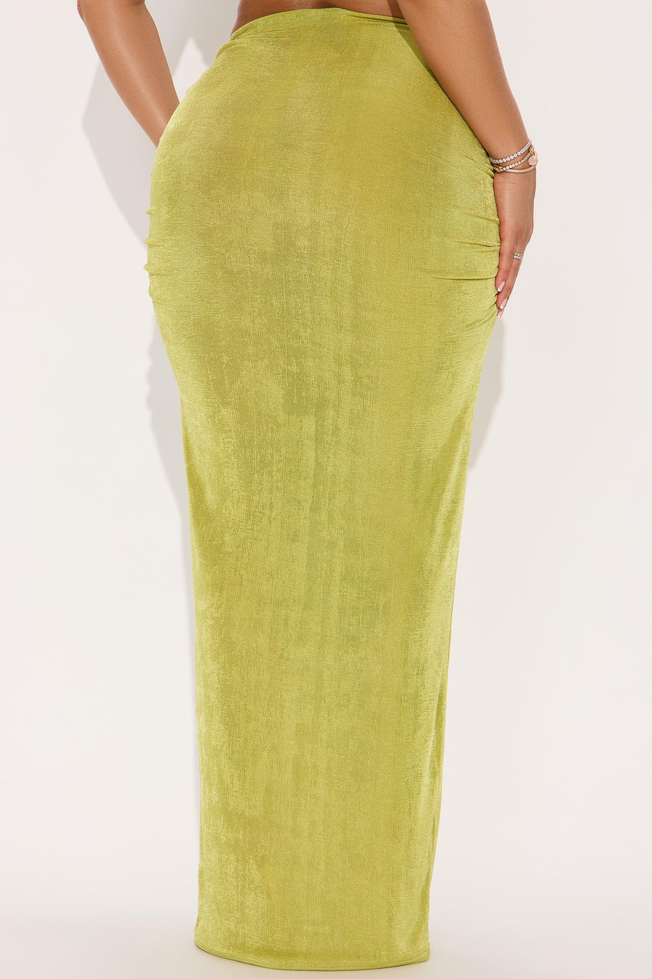 Let's Getaway Slinky Knit Maxi - Green Product Image