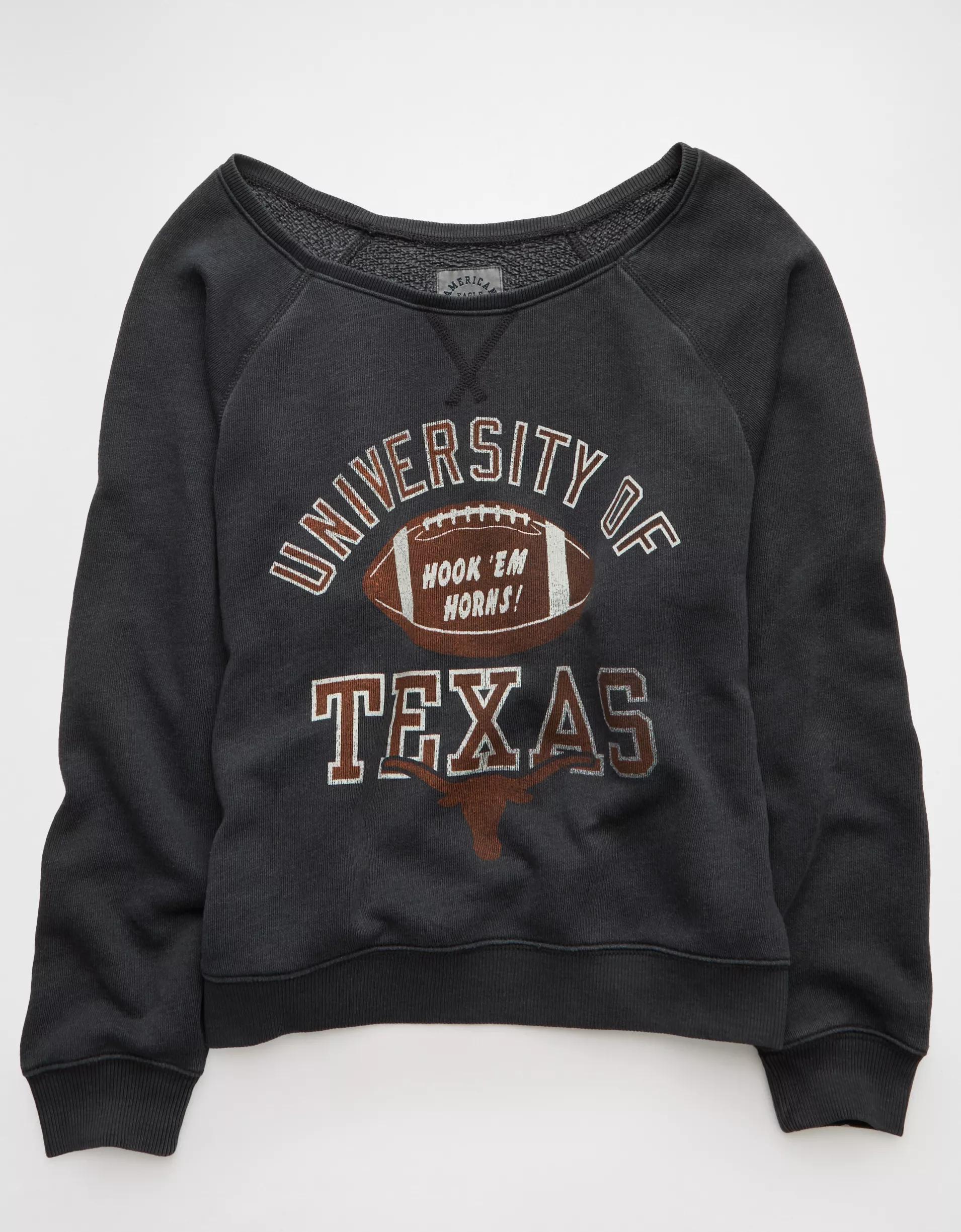AE Texas Longhorns Graphic Off The Shoulder Sweatshirt Product Image