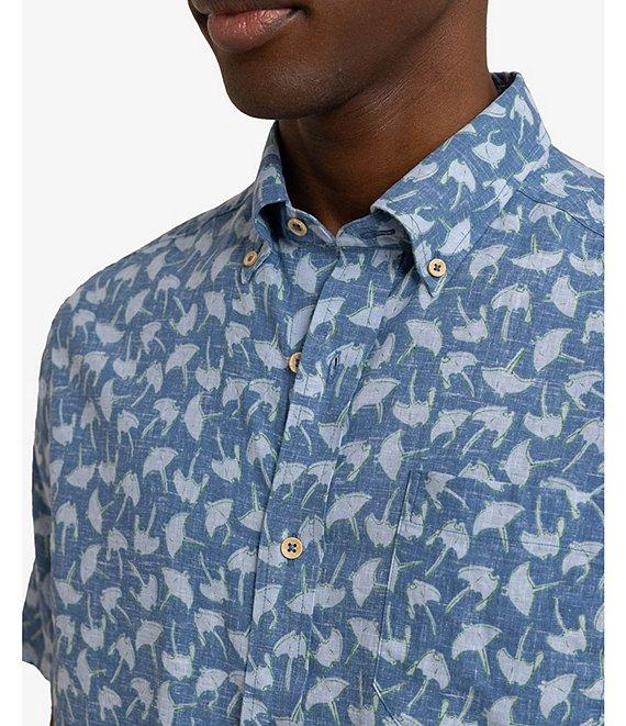 Southern Tide Linen Rayon Summer Rays Short Sleeve Woven Shirt Product Image