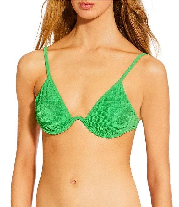 GB Solid Scrunchie Textured Classic Hipster Swim Bottom Product Image