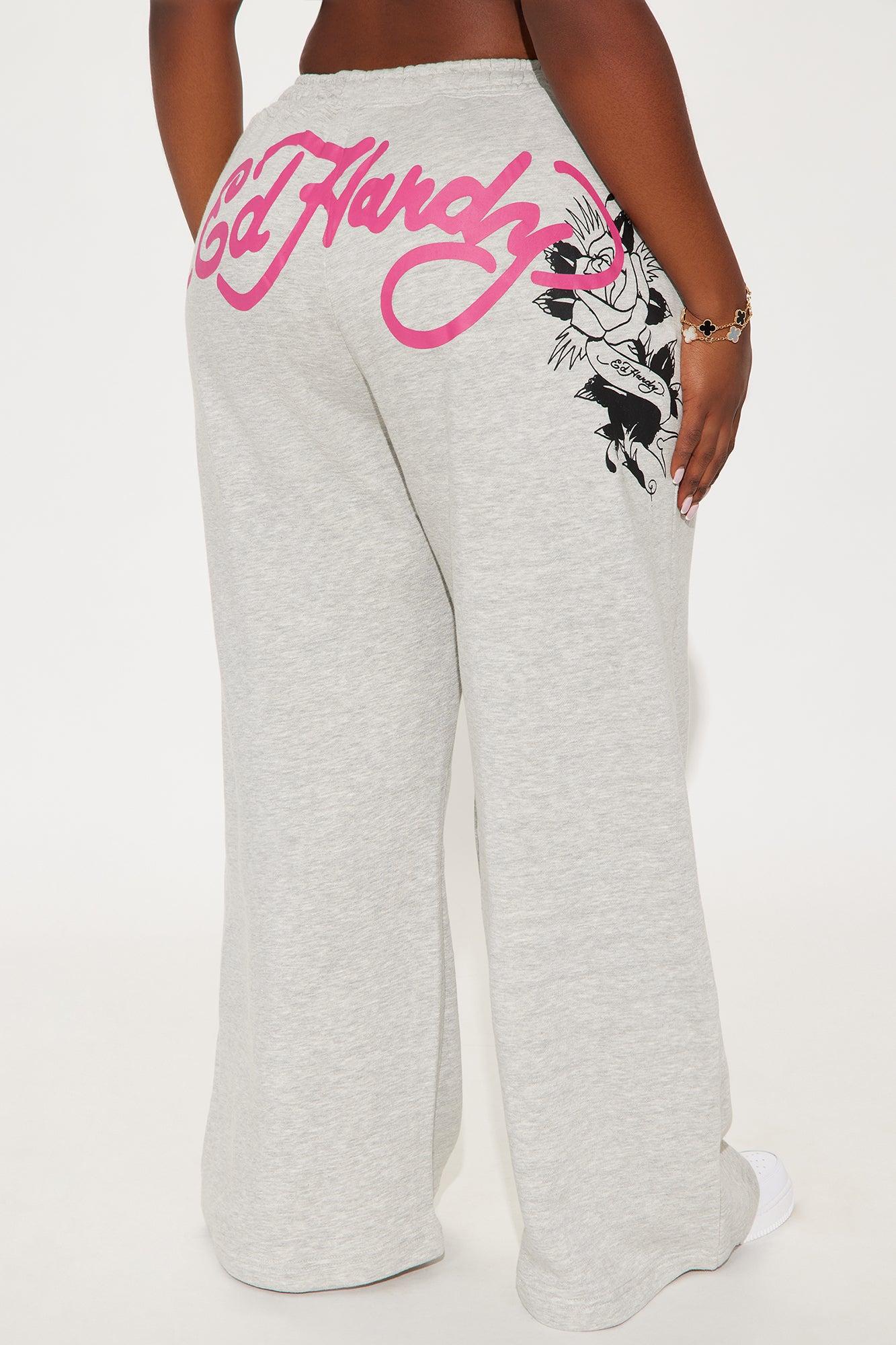 Ed Hardy Rose And Sword Sweatpant - Heather Grey Product Image