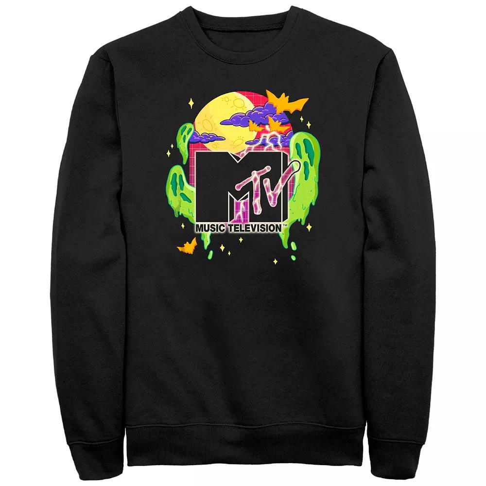 Mens MTV Music Television Halloween Ghosts Night Logo Long Sleeve Tee Product Image