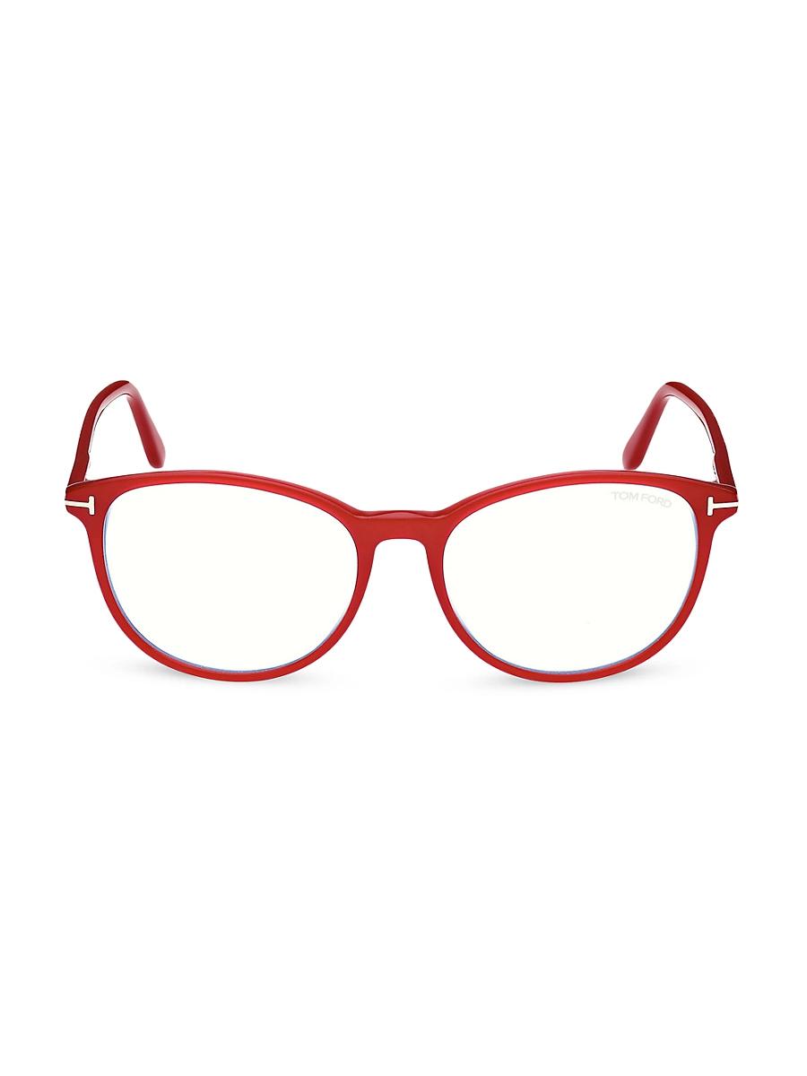 Womens 53MM Pantos Blue Block Glasses Product Image