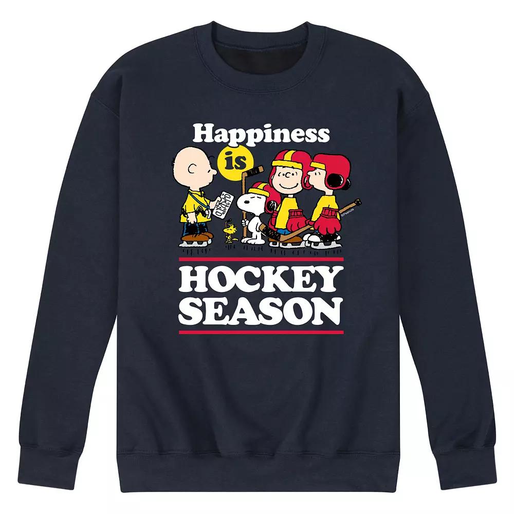 Men's Peanuts Happiness Is Hockey Season Graphic Sweatshirt,  Product Image