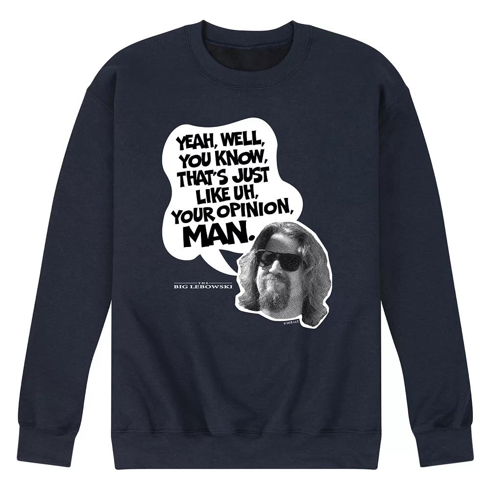 Mens The Big Lebowski Your Opinion Man Fleece Blue Product Image