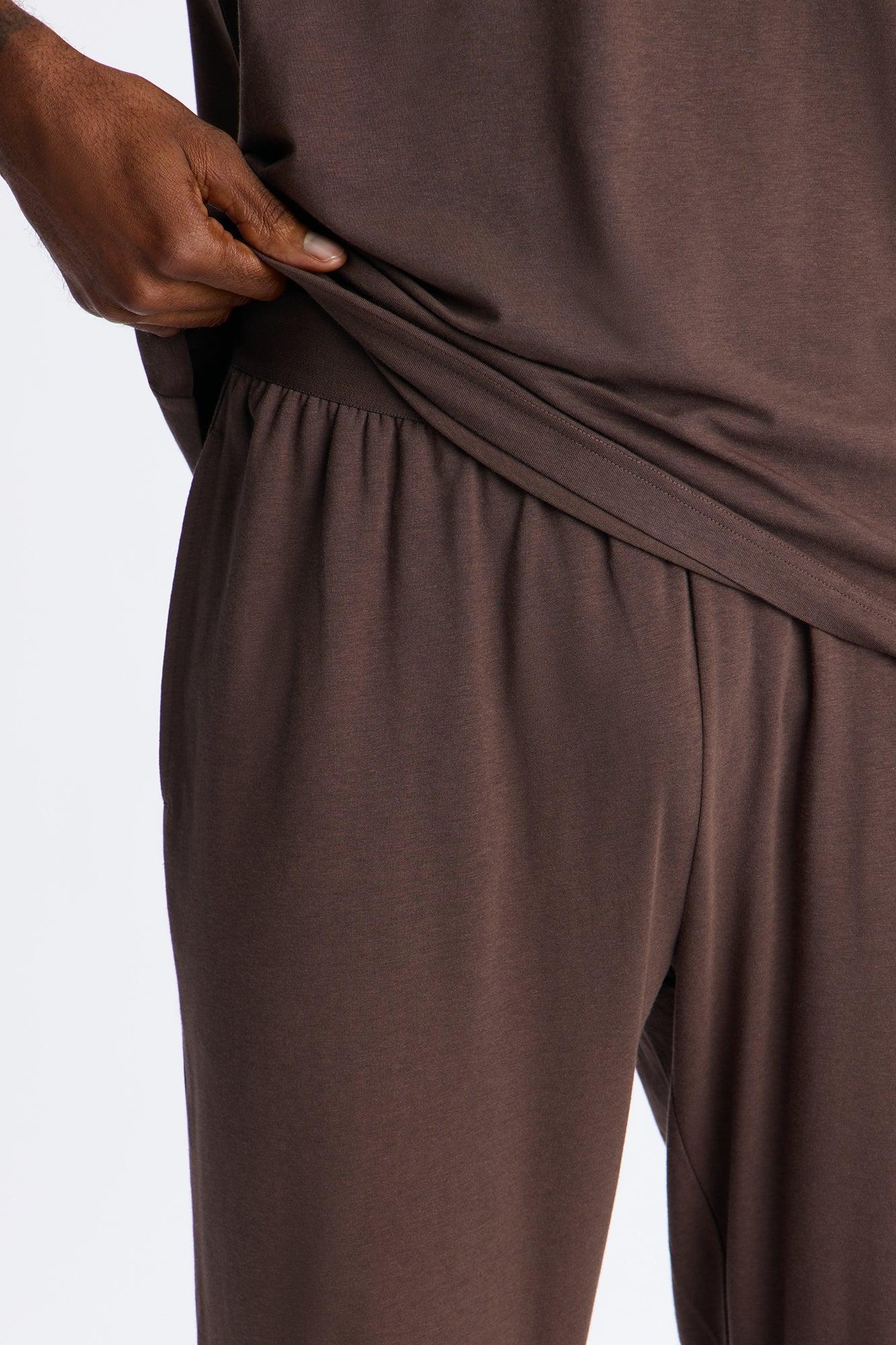 Essential Modal Lounge Sleeveless Muscle Tee - Chocolate Product Image