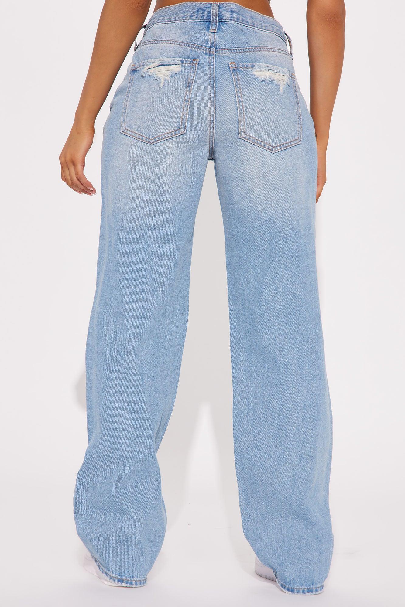 Up To Something Ripped Non Stretch Straight Leg Jean - Vintage Wash Product Image