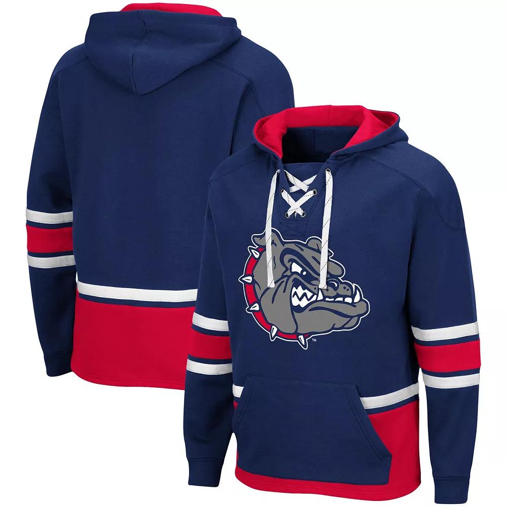 Men's Colosseum Navy Gonzaga Bulldogs Lace Up 3.0 Pullover Hoodie, Size: XL, Zag Blue Product Image