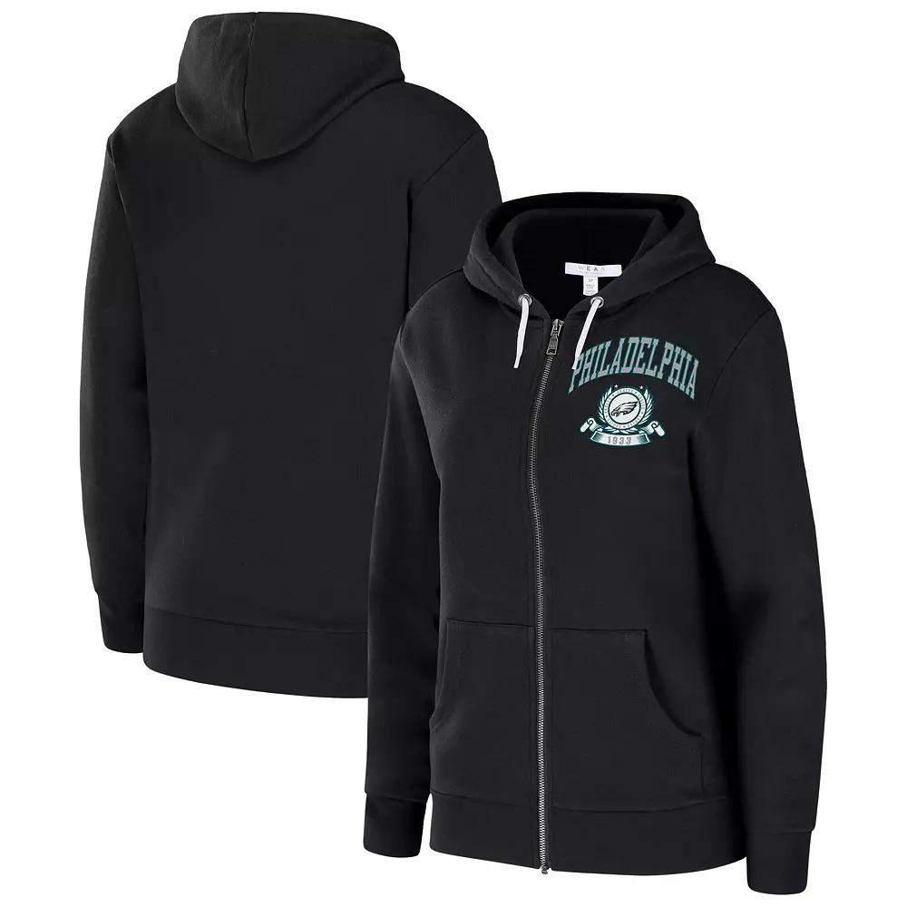 Women's WEAR by Erin Andrews Black Philadelphia Eagles Full-Zip Hoodie,  Product Image