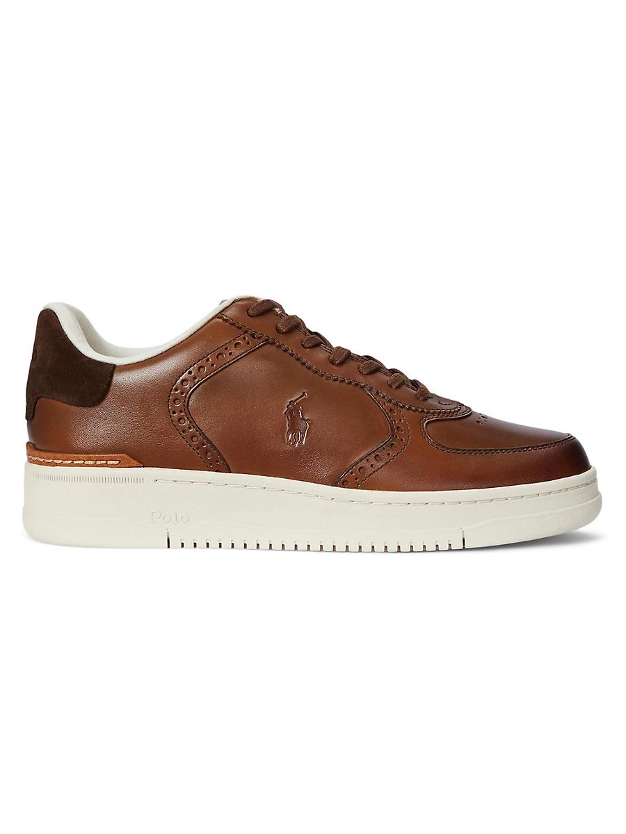 Mens Masters Court Burnished Leather Low-Top Sneakers Product Image