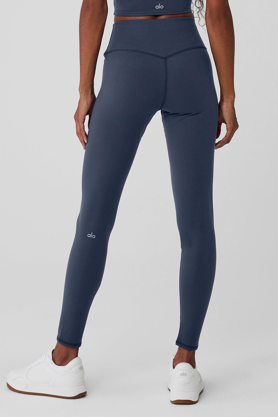 Airbrush Winter Warm High-Waist Nocturne Legging - Navy Female Product Image