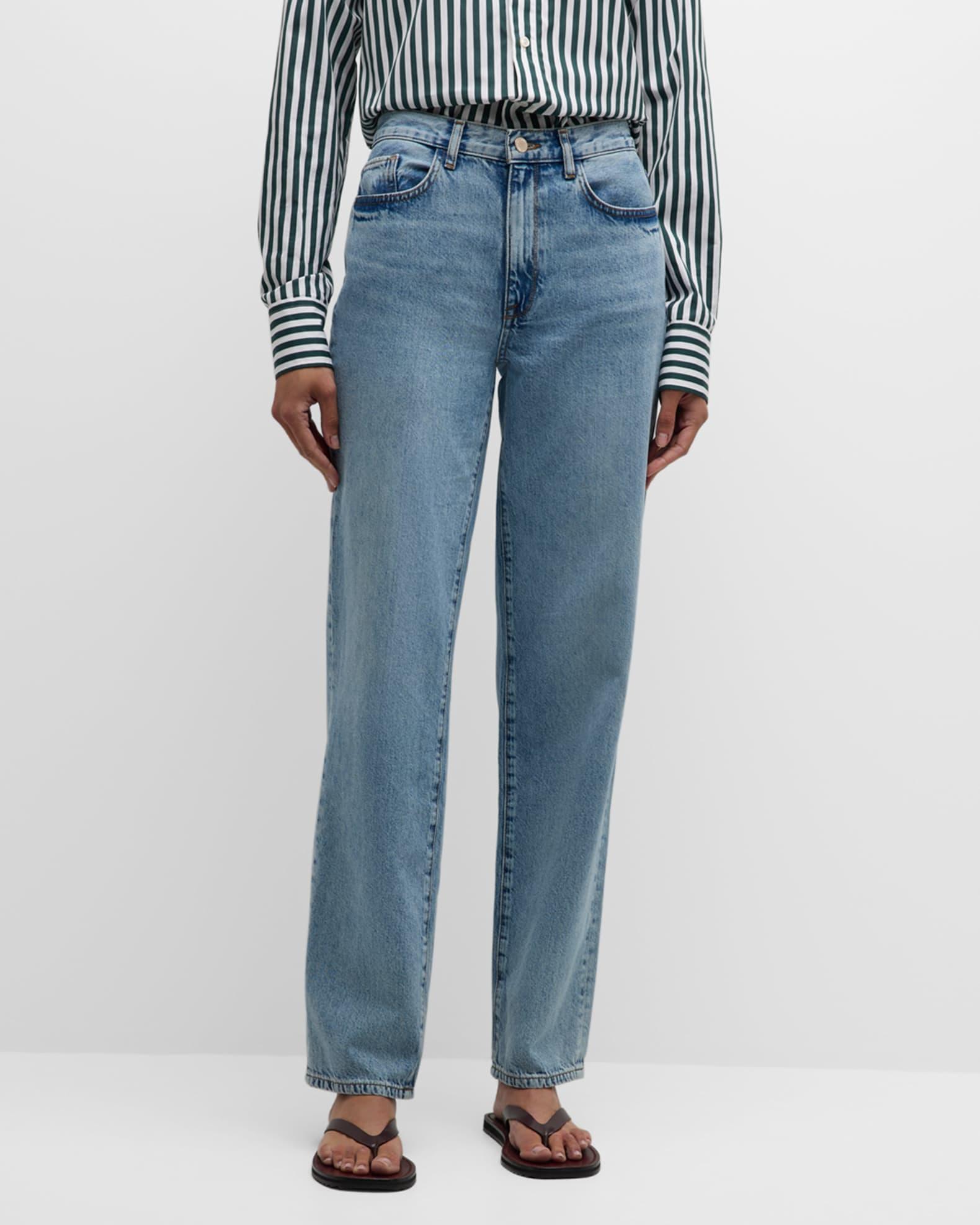 Birkin Mid-Rise Straight-Leg Jeans Product Image