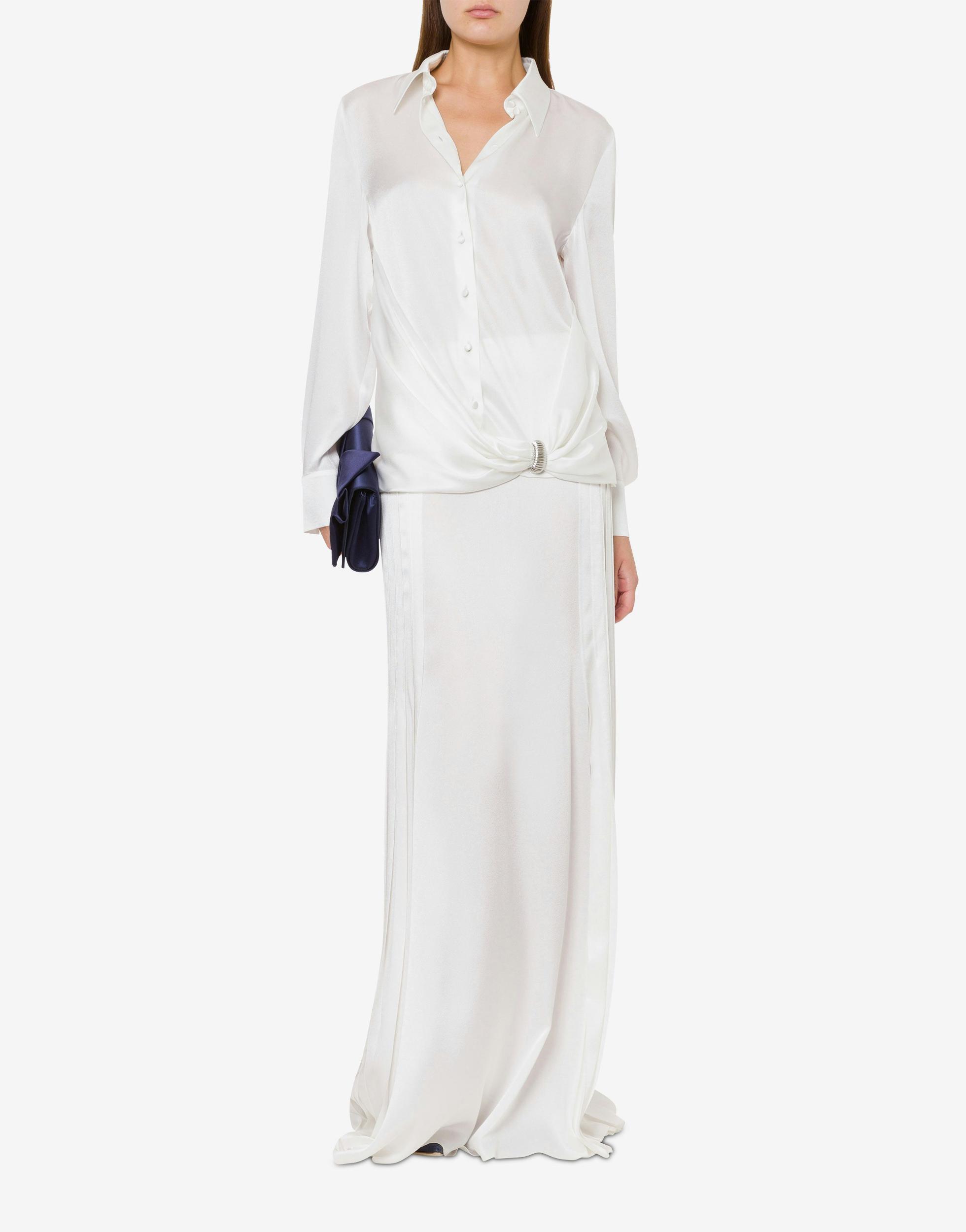 Satin shirt with jewel Product Image