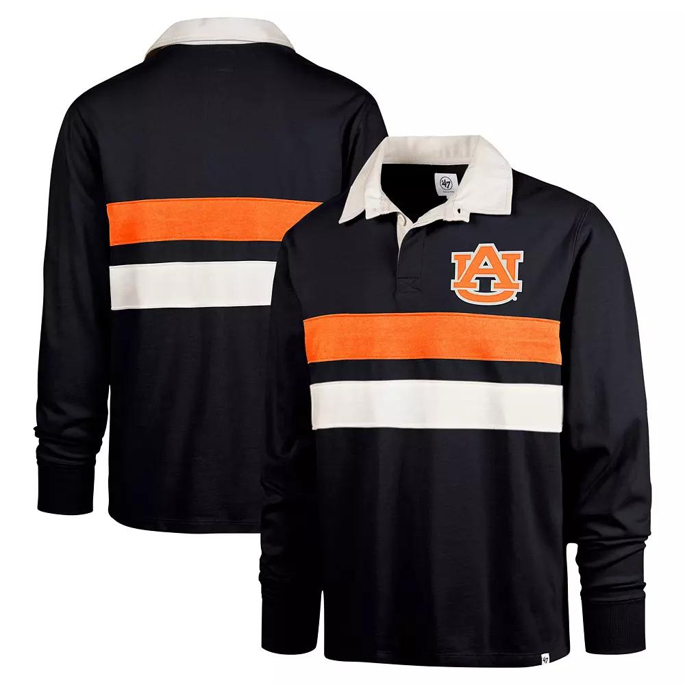 Men's '47 Green Michigan State Spartans Clubhouse Knox Thames Long Sleeve Rugby Polo,  Product Image