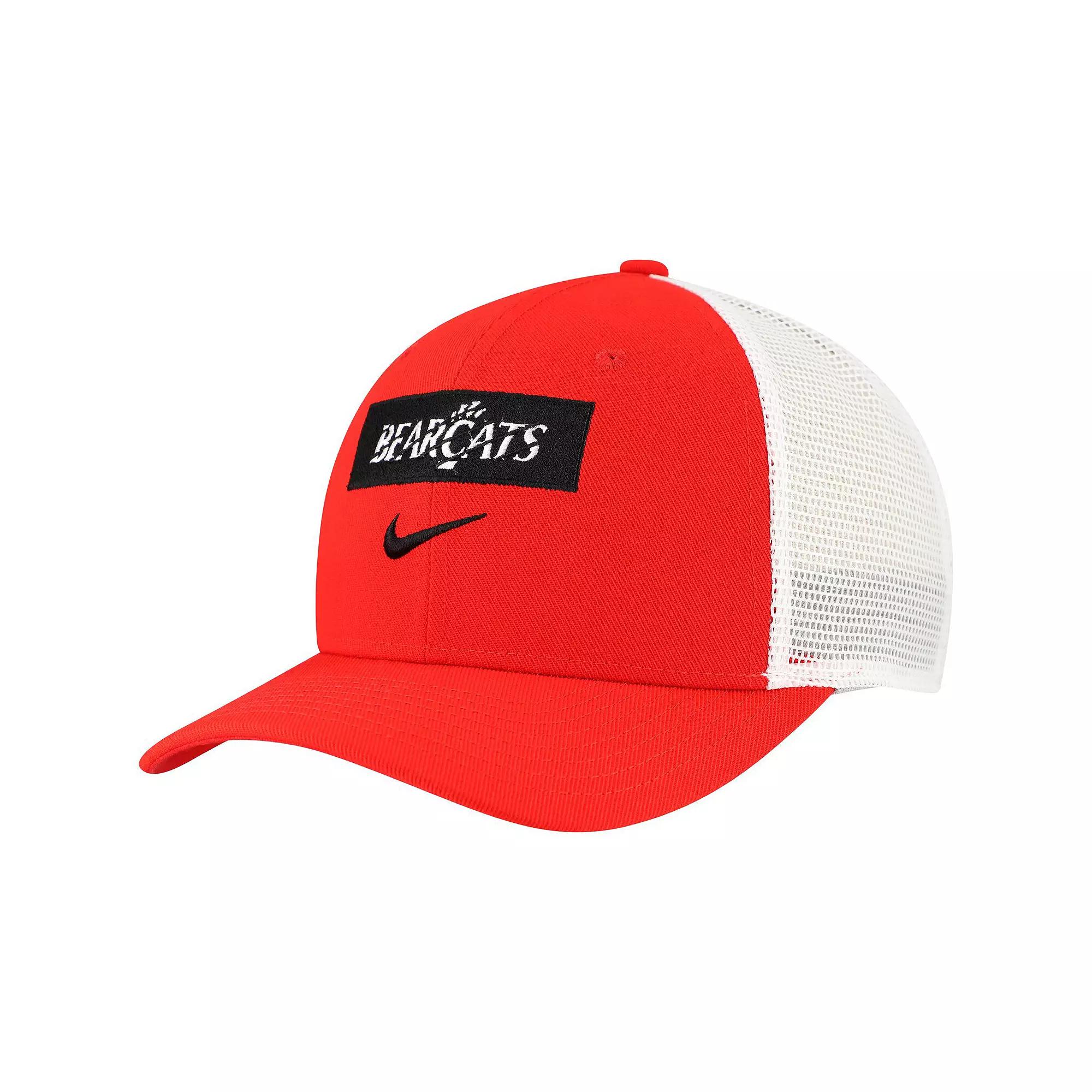 Men's Nike Red Cincinnati Bearcats 2024/25 Sideline Rise Trucker Adjustable Hat Product Image