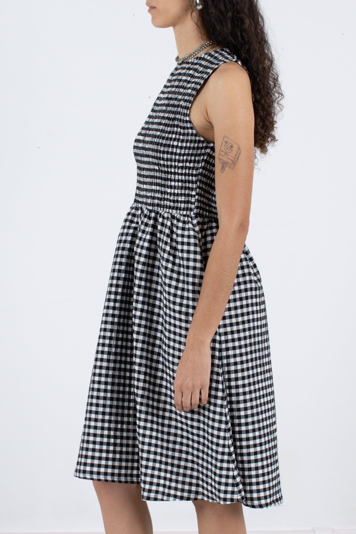 Garden Dress - Black Check Product Image