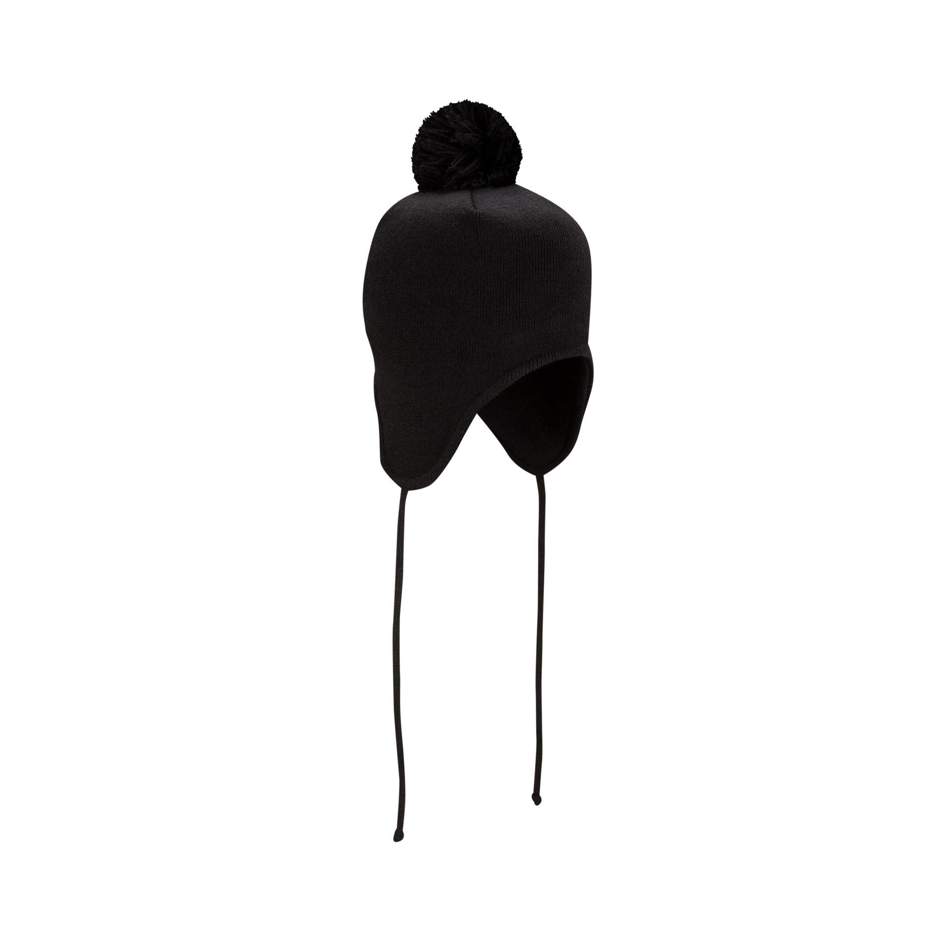 New Era Cap Black Pom Knit Ear Flap Hat Male Product Image