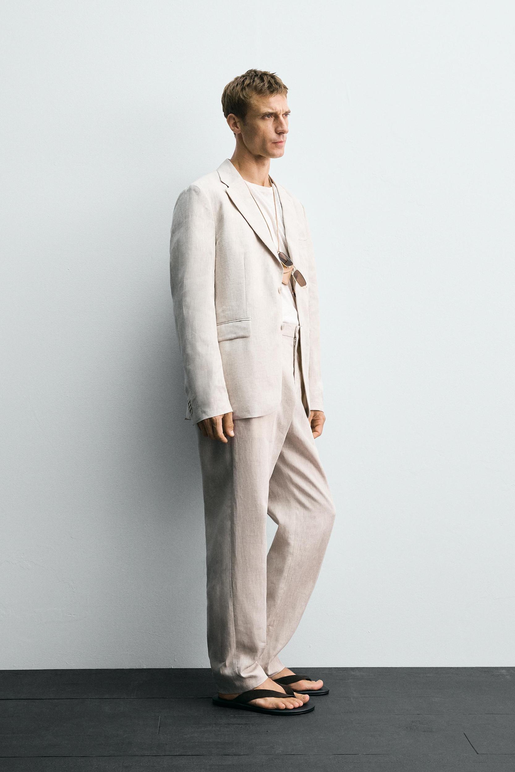 100% LINEN SUIT BLAZER Product Image