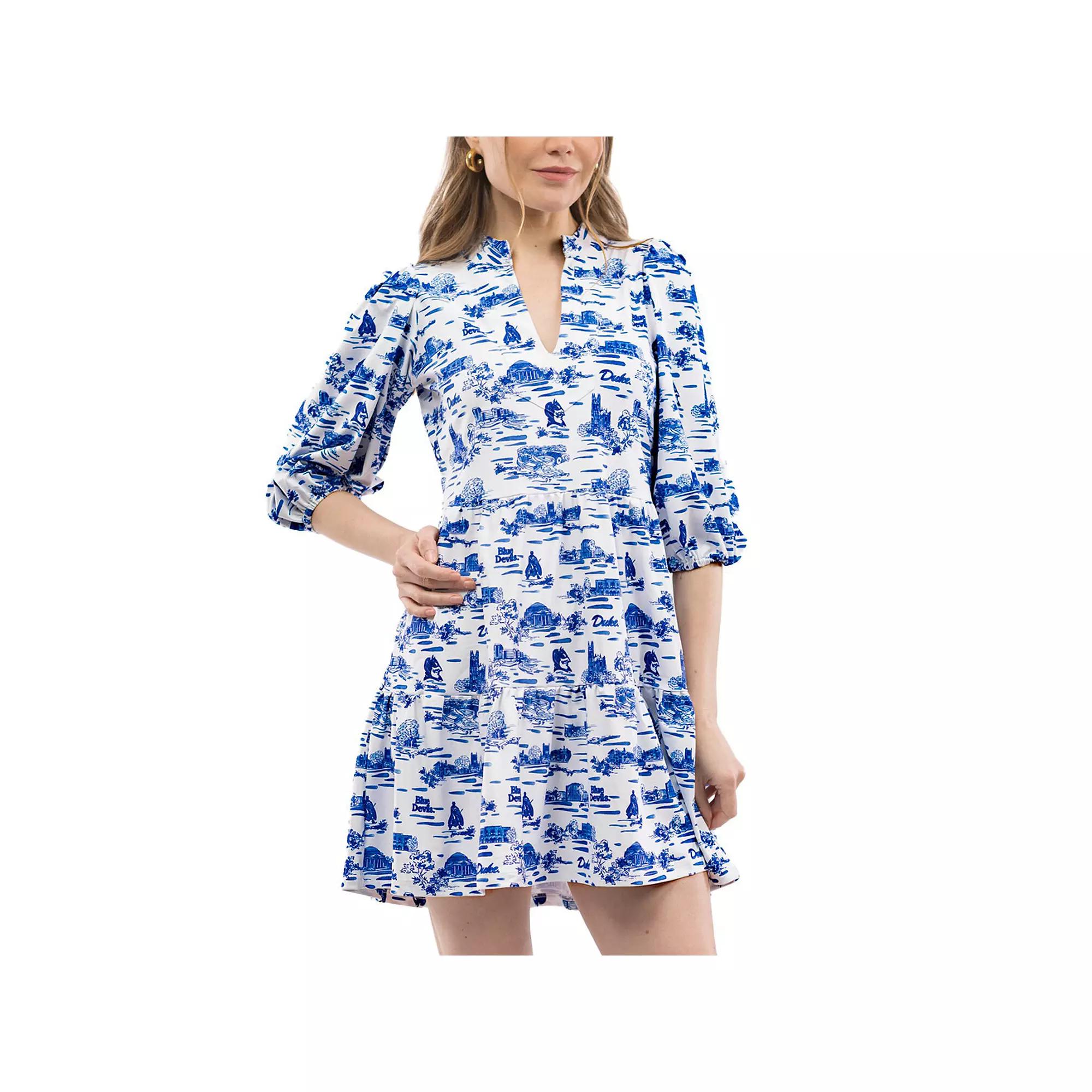 Women's Smith & Quinn  Royal/White Duke Blue Devils Tailgate Tory Dress, Size: Large Product Image