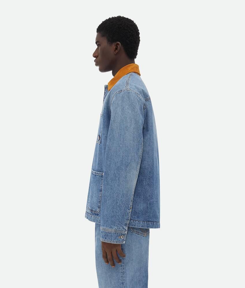 Men's Vintage Indigo Denim Jacket in Mid blue Product Image