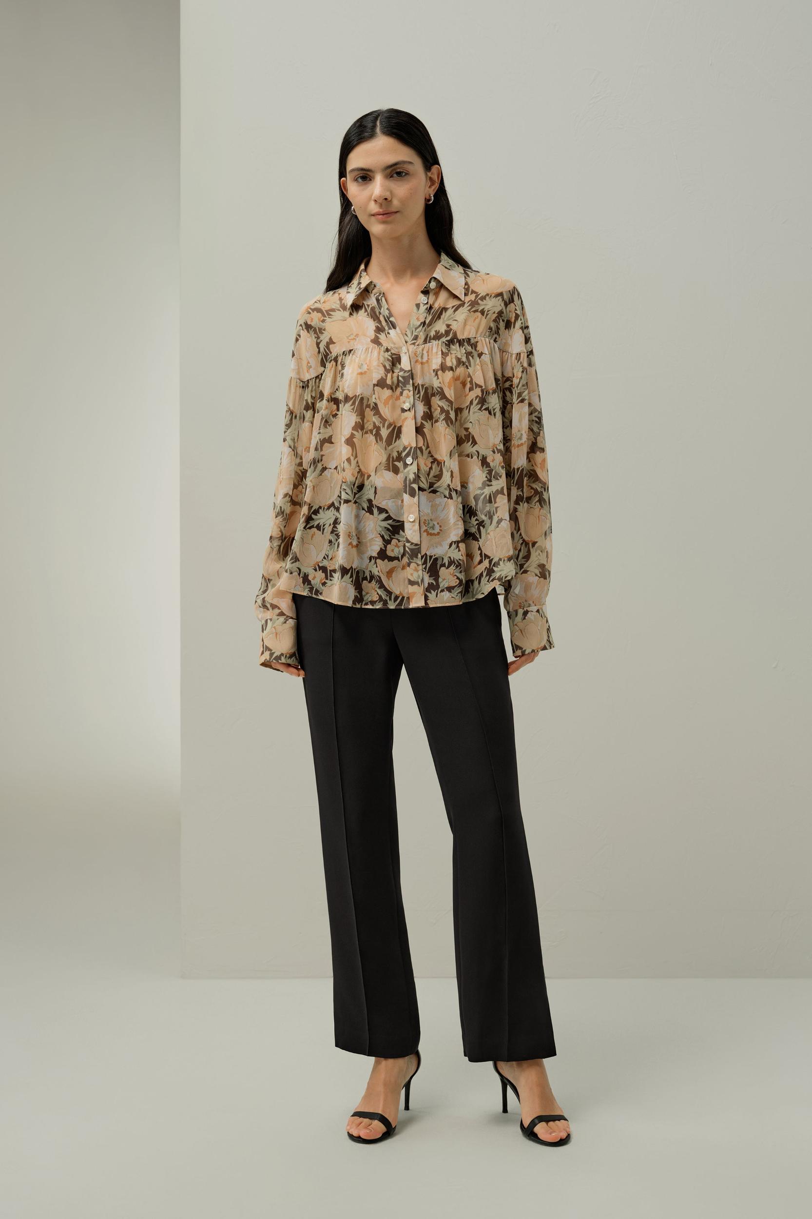 Poppy Parade Silk Blouse - Made With Liberty Fabric Product Image
