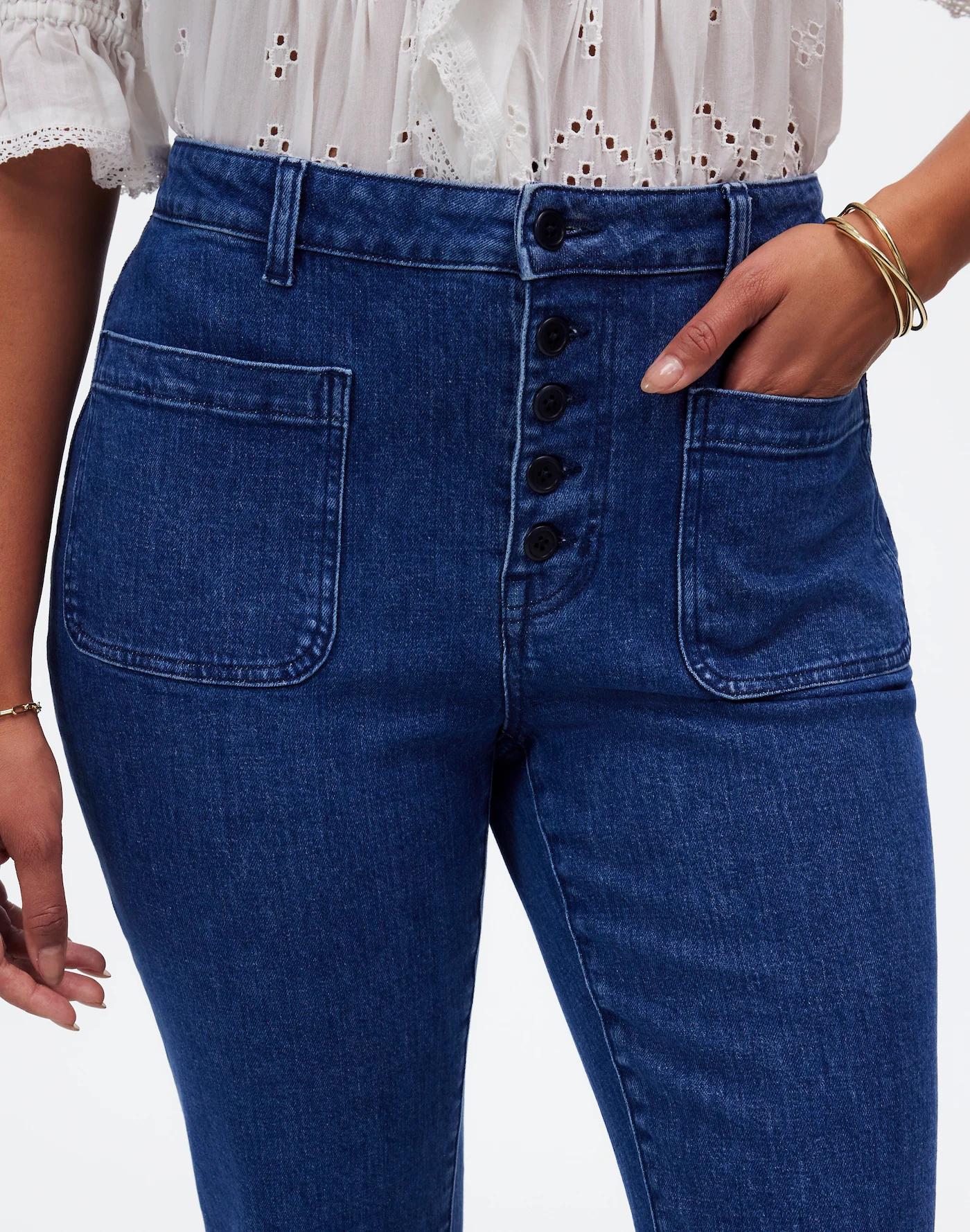 Curvy Flea Market Flare Jeans in Enola Wash Product Image