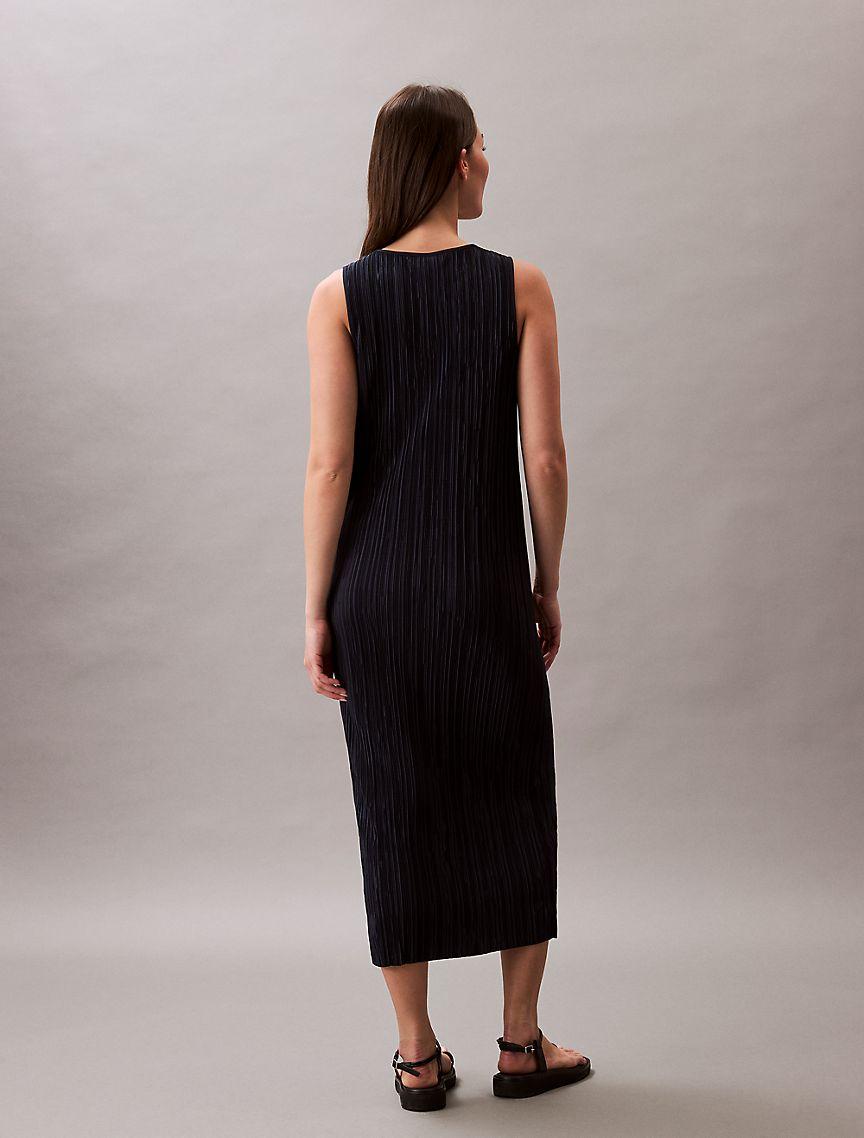 Plisse Sleeveless Midi Dress Product Image