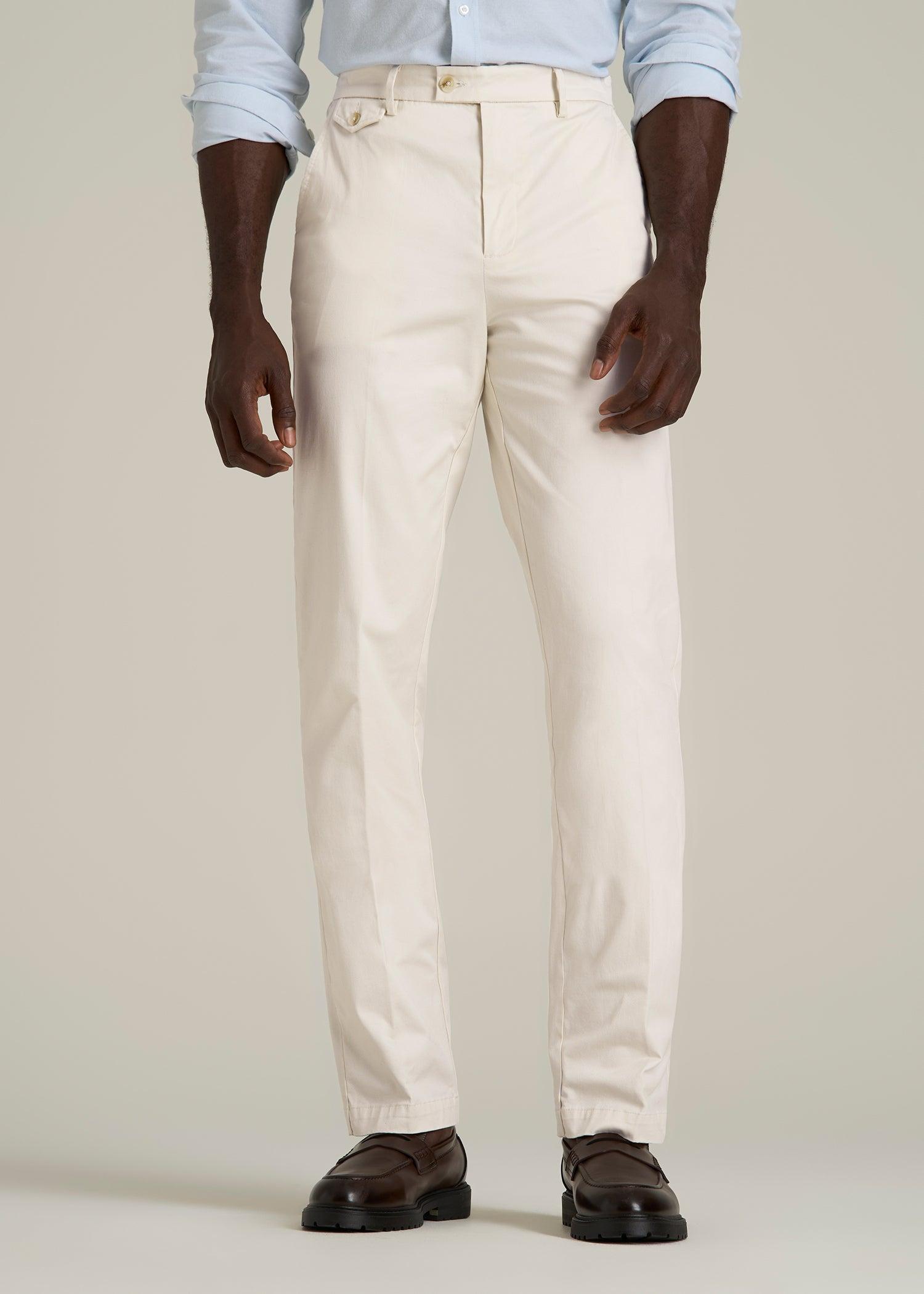 Refined Chinos for Tall Men in Antique White Male Product Image