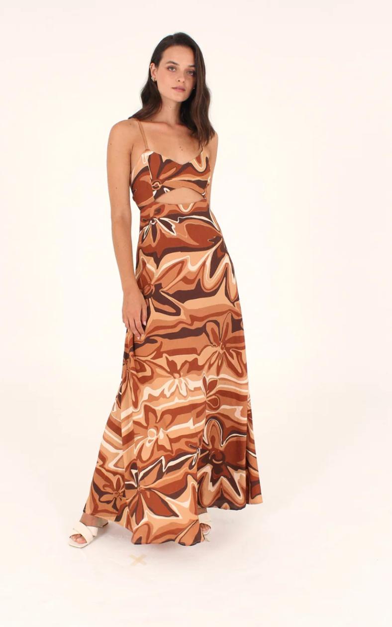 Sage Dress in Brown Product Image