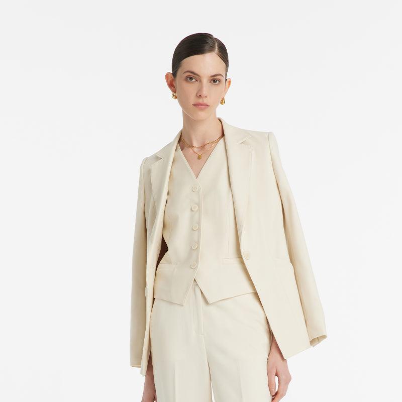 Worsted Wool Single-Breasted Women Vest Product Image