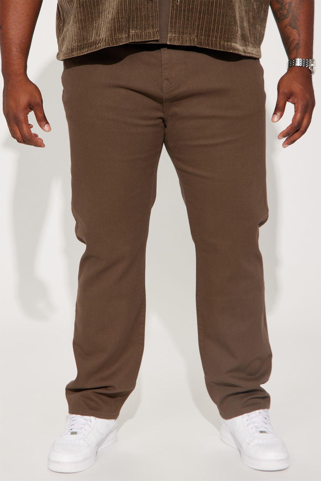 Mike Straight Taper Jeans - Brown Product Image