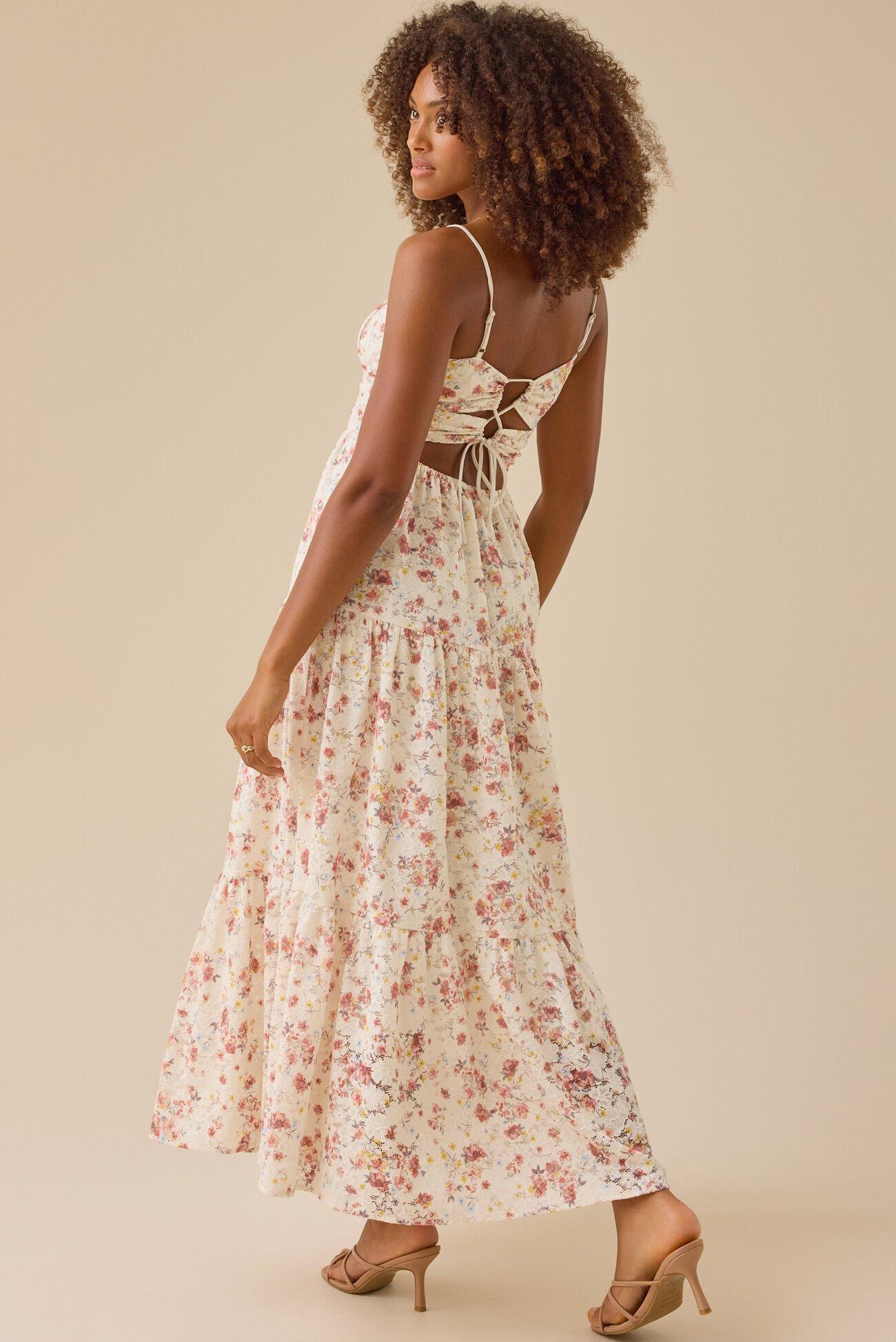 Edeline Floral Lace Maxi Dress Product Image