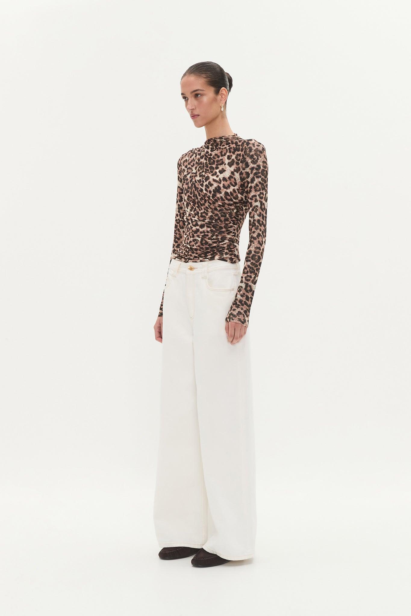 Saturn Mesh Top-LEOPARD / XXS Product Image