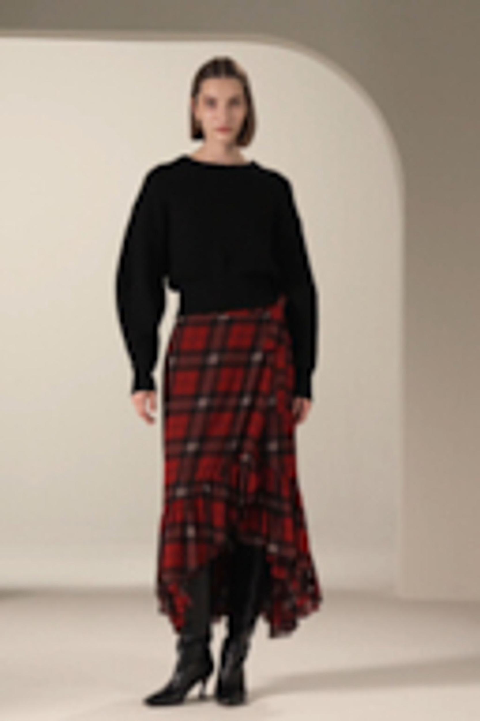 Ruffled Georgette Wrap Skirt Product Image