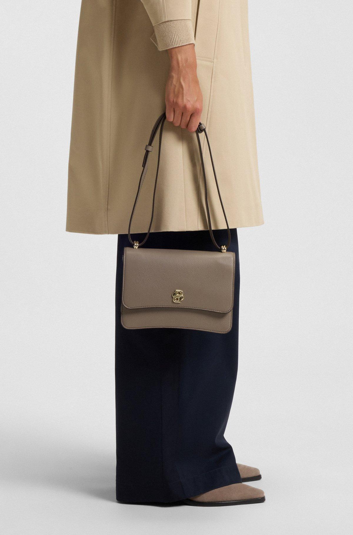 Leather crossbody bag with Double B monogram trim Product Image