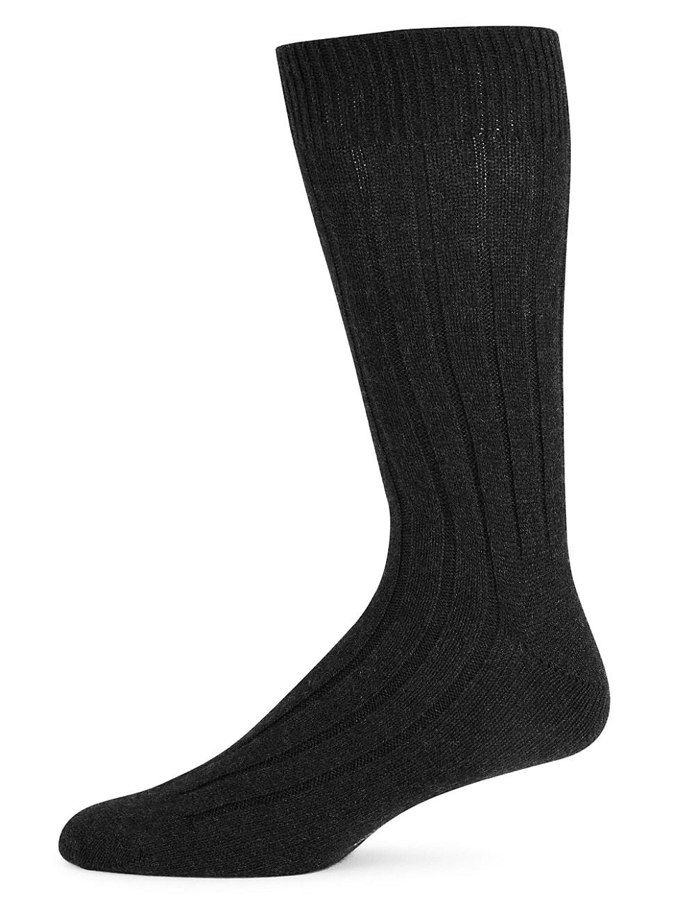 Mens Ribbed Cashmere Dress Socks Product Image