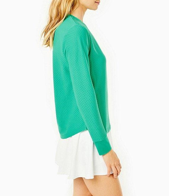 Addison Bay Palmetto Long Sleeve Mesh Knit Top Product Image