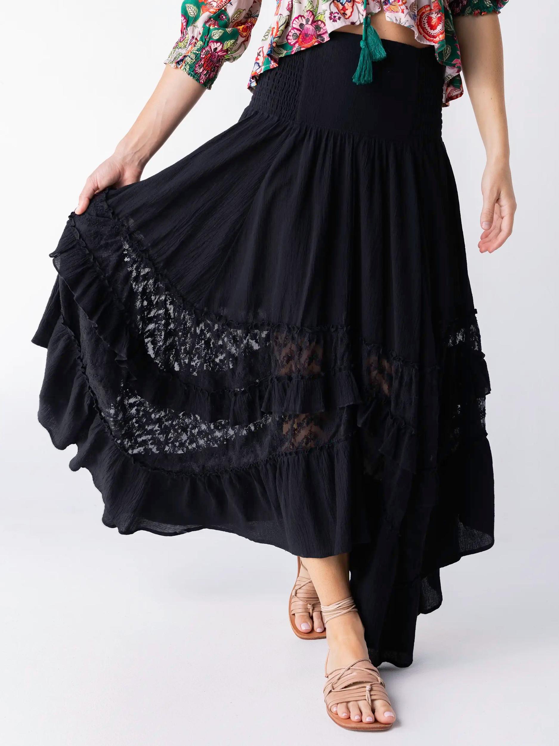 Feelin' Alive Lace Midi Skirt Product Image