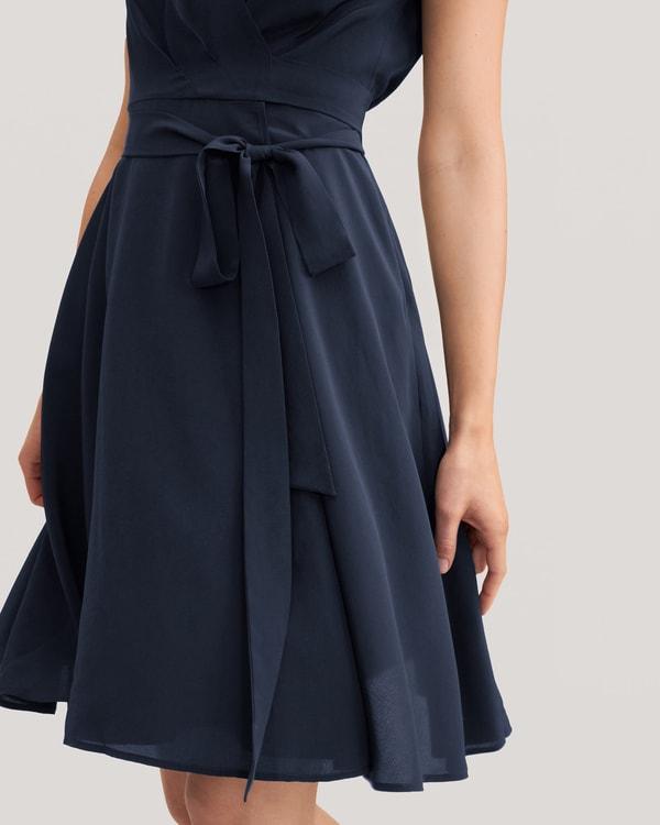 Figure Flattering Silk Wrap Dress Product Image