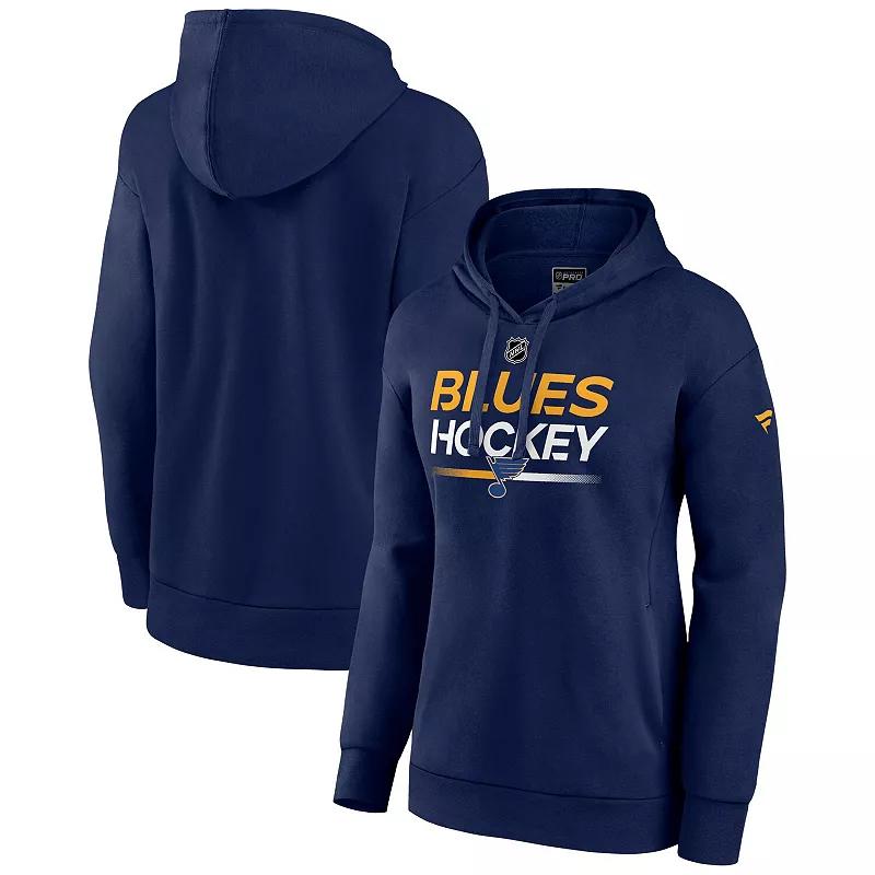 Women's Fanatics Branded Navy Washington Capitals Authentic Pro Pullover Hoodie,  Product Image