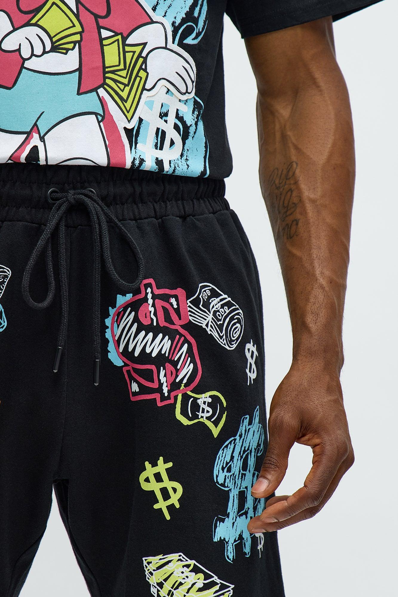 Richie Rich $ign Sweatshorts - Black Male Product Image