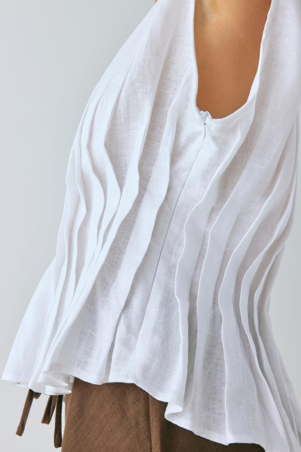 Blanca Linen Top White Product Image