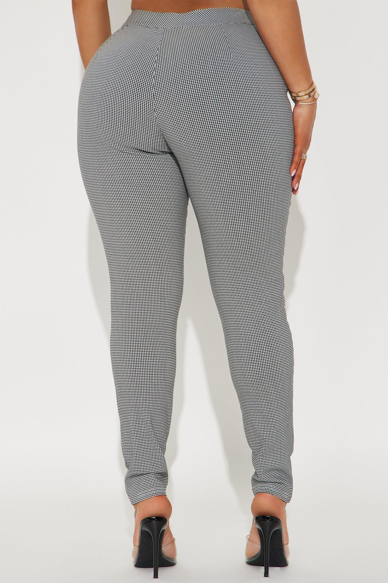 Chasity Gingham Skinny Pant - Black/White Product Image