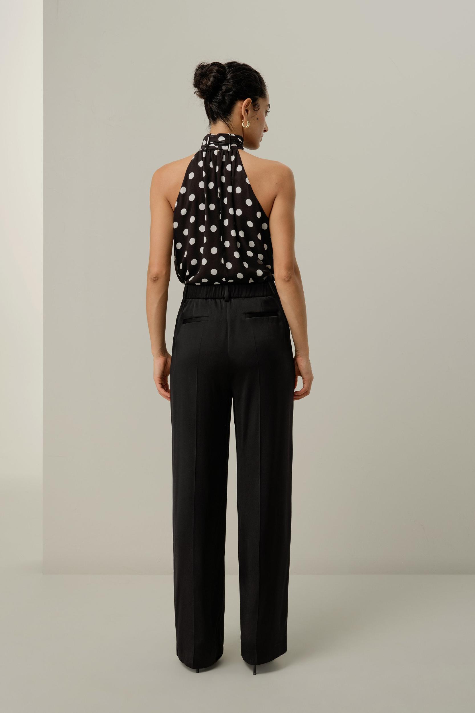 Double-Faced Charmeuse Straight-Leg Pant Product Image