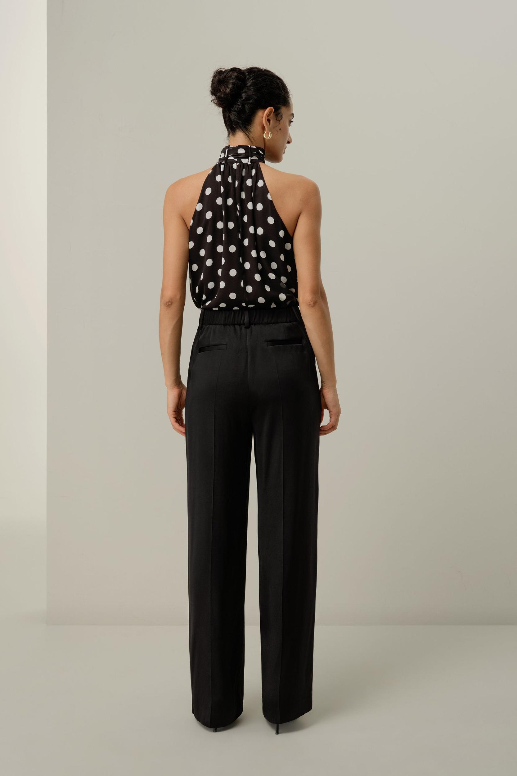 Double-Faced Charmeuse Straight-Leg Pant Product Image