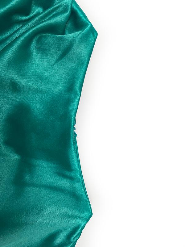 Loose Short Sleeves Pleated Solid Color Maxi Dresses Product Image