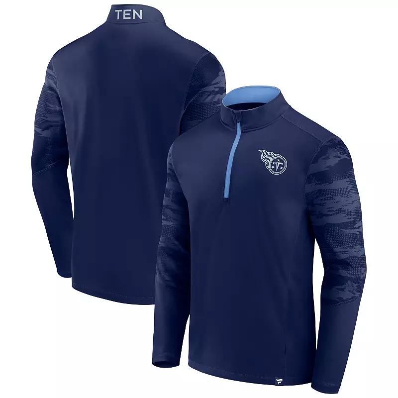 Men's Fanatics Navy Tennessee Titans Defender Quarter-Zip Pullover, Size: Large, Blue Product Image