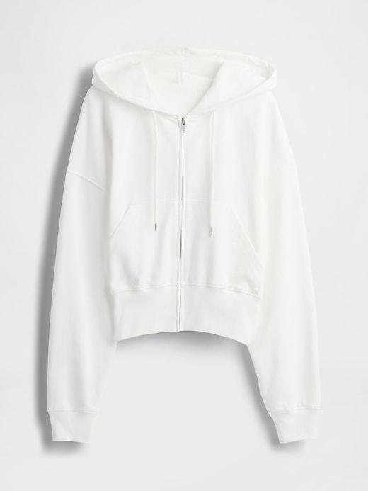 French Terry Oversized Zip Wedge Hoodie Product Image